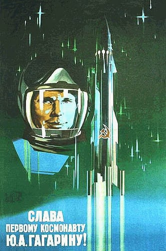 Afiche soviético de Apolo 20